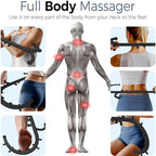 Back and Neck Massager for Pain Relief Deep Tissue, Upgraded Full Body Trigger Point Cane Massage Tools, Therapy Massage Stick Pressure Point Hook, Muscle Knot Remover Tool (Black)