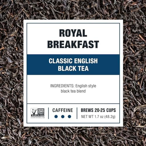 Tiesta Tea - Royal Breakfast, Loose Leaf, Classic English Black Tea, Premium Blend, High Caffeine Hot & Iced, Brews Up to 25 Cups, 1.7 Ounce Resealable Pouch