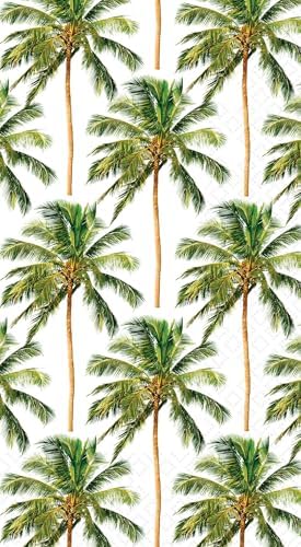 IHR Ideal Home Range Dinner Napkins Disposable 3-Ply Paper Hand Towels, 8.5" x 4.5", Palm Trees Pattern, 16-Count