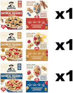 Quaker Oatmeal Squares Crunchy Whole Grain Breakfast Cereal Variety pack, 14.5 Oz Boxes (Pack of 3)