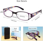 VisionGlobal 3 Pairs Reading Glasses Foldable Readers with Blue Light Blocking lens Compact Folding Glasses for Women Reading Case Included (Purple, +2.00 Magnification)