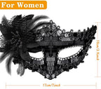 SIQUK Couple Masquerade Masks Set Venetian Party Mask Costume Mask