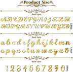 Jspupifip 64 Pcs Acrylic Cake Alphabet Numbers Topper, Mirror Number 0-9 and Alphabet A-Z Personalized Cake Picks Decor Anniversary Wedding Baby Shower Party Supplies(Gold)