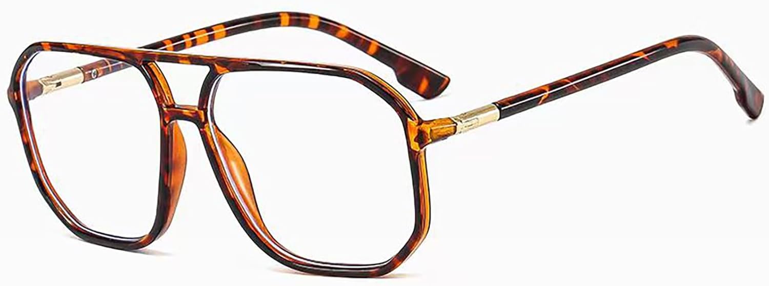Oversized Square Reading Glasses for Women/Men, Large Aviator Anti Blue Light Reader, Big Frame Anti Glare Eywear