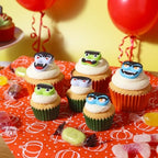 PME Halloween Edible Sugar Decorations - Monster Faces (Set of 12)