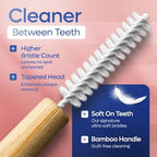 SmartLifeco Bamboo Interdental Brushes (10 Count) - Eco-Friendly Reusable Dental Picks, Flexible Soft Bristles, Superior Gum & Teeth Cleaning, Toothpicks for Braces, PikStik - Tight Gaps