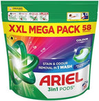 Ariel All-In-1 Pod's Washing Detergent Capsules 58 Washes Colours