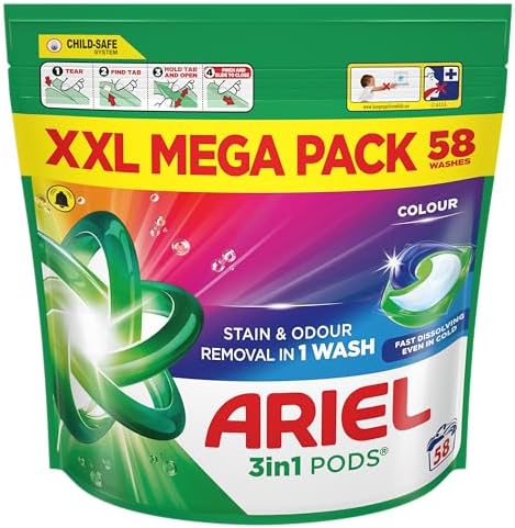 Ariel All-In-1 Pod's Washing Detergent Capsules 58 Washes Colours