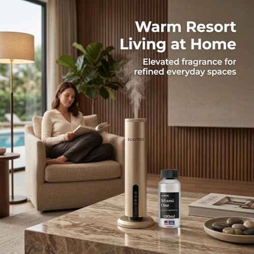 Scentia Miami One (My Way) Diffuser Oil Refill – Hotel Fragrance Oil Inspired by 1 Hotel Miami Beach – 120 mL – Lemon, Sandalwood & Cedar Long-Lasting Scent for Ultrasonic & Waterless Diffusers