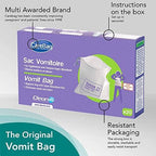 The Original Carebag Emesis Bag with Super Absorbent Pouch- Absorbs 16 oz, No More Leaks and Splashes- Single Use- Reduces Odors- Easy Disposal, 20 Vomit Bags