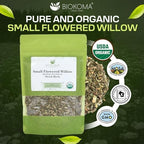 Biokoma Organic Small-Flowered Willow Dried Herb 100g (3.55oz) Epilobium Parviflorum Loose USDA Organic Herbal Tea Urinary Support Prostate Health Resealable Pouch No Additives No Preservatives Kosher