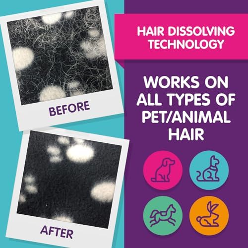 Vamoosh Pet Hair Remover | For Front Load Washers | Cleans Pet Bedding in Washing Machine | Dissolves Pets Fur | Removes Odor | Easy to Use | Safe for Pets | No Chemicals | 100g (Pack of 6)