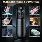 Heating Male Masturbator Penis Pump, Upgrade 5 in 1 Male Sex Toys for Men with 10 Vibrating&Licking 7 Thrusting&5 Sucking Modes, Adult Machines Devices Pocket Pussy AI with APP Sex Furniture - Bedding