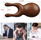 Natural Wooden Nose Guasha Massage Tool-Antistatic, Eyes Facial,Manual Massager Tool,Multifunctional Handheld Meridians Acupoint Massage Tool (A)