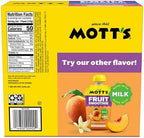 Mott’s Fruit Smoothies Strawberry Banana, 4.2 oz clear pouches, 8 Pack, Non-dairy, Made With Oatmilk, Made With Real Fruit, Good Source of Calcium, On-the-Go