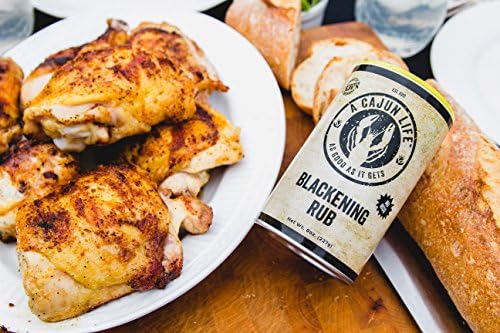 A Cajun Life Blackening Seasoning | Authentic Certified Cajun Blackening Rub, Non-GMO, No MSG, 8 oz