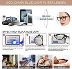 OCCI CHIARI Blue Light Blocking Reading Glasses Women Stylish Readers 1.0 1.25 1.5 1.75 2.0 2.25 2.5 2.75 3.0 3.5 4.0 5.0 6.0
