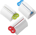 3pcs-Rolling Tube Toothpaste Squeezer Toothpaste Seat Holder Stand for Bathroom Accessories（Mix Color）