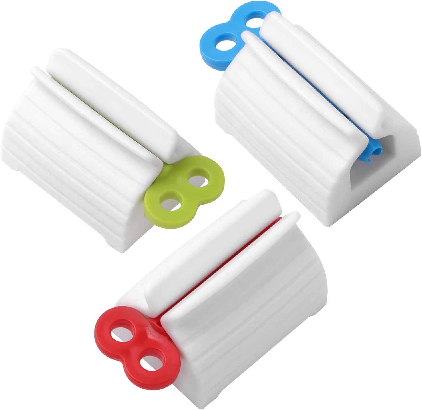 3pcs-Rolling Tube Toothpaste Squeezer Toothpaste Seat Holder Stand for Bathroom Accessories（Mix Color）