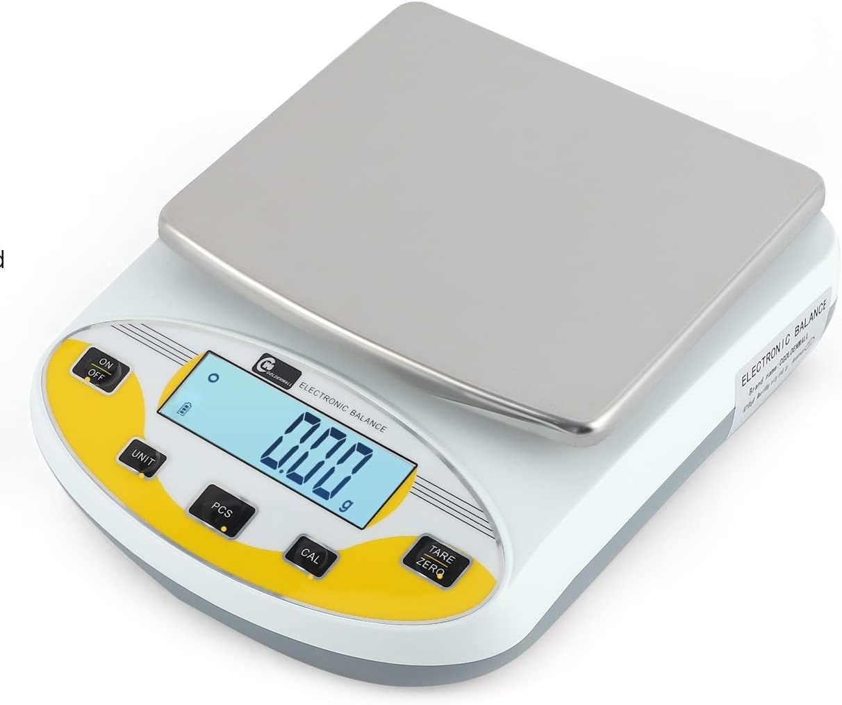 CGOLDENWALL Precision Lab Scale 5000gX0.01g Analytical Electronic Balance Digital Laboratory Scale Precision Jewelry Scales Kitchen Weighing Electronic Scales 0.01g Calibrated 110V (5000g, 0.01g)
