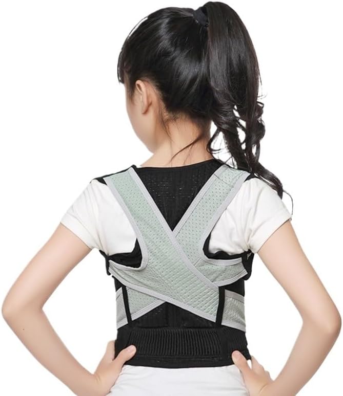 Children Invisible Back Brace Posture Corrector Teens Kids Adjustable Scoliosis Hunchback Correction Belt Adult Full Back Support For Shoulder Neck Clavicle Back Pain Relief(Large)