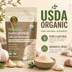 Spice Magic Organic Garlic Powder (Allium sativum),8 oz (226 g) | Finely Ground & Aromatic | Lab Tested,No ETO & Additive-Free | Premium Garlic Seasoning for Everyday Cooking & Seasoning