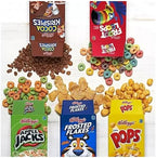 Breakfast Cereal Variety Mini Boxes - Breakfast On The Go Assorted Pack Cold Cereal Box Bulk Groceries Individual Packs Easy Breakfast Food Single Serve Kids Food Wholesale Snack Mini (25 Counts)
