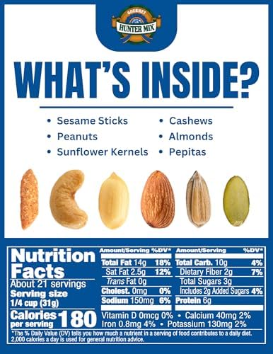 Southern Style Nuts Honey Roasted Hunter Bulk Trail Mix, 23 oz (Pack of 1), Honey Roasted Sesame Sticks & Peanuts, Sunflower Kernels, Almonds, Cashews & Pepitas, Mixed Nuts, Snacks for Adults & Kids