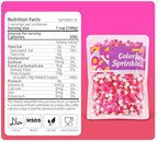 Valentines Sprinkles for Baking, 7oz Pink White and Red Heart Sprinkles for Cake Decorating, Valentine Sprinkles for Cookies, Cake, Cupcake, Ice Cream, Strawberries Toppings