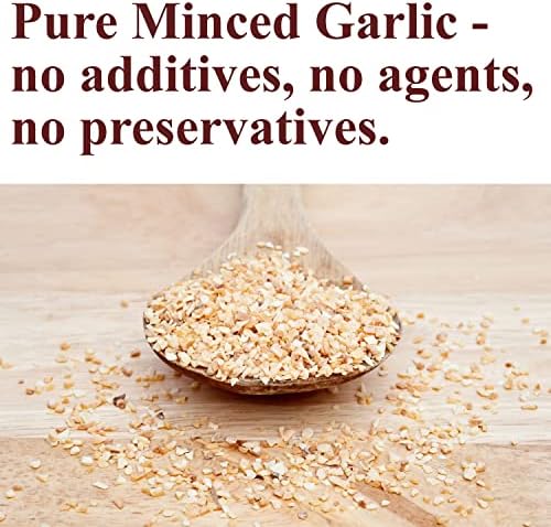 The Spice Way Minced Garlic - 8 oz - US Grown whole bulk dehydrated dried garlic flakes, more coarse than dry powder