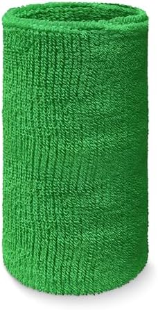 COUVER Absorbent Soft Durable 6 inch Extra Long Thick Sports Wristband Sweatband (1 Piece)