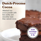 NuNaturals Organic Fairtrade Certified Cocoa Powder, Premium Dutch-Process For Drinking and Baking, 5lb