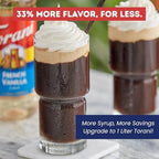 Torani French Vanilla Coffee Syrup 1 Liter Bottle with Pump Dispenser – Flavored Syrup with Pure Cane Sugar & Natural Ingredients – Perfect for Lattes, Teas, Cocktails & Desserts