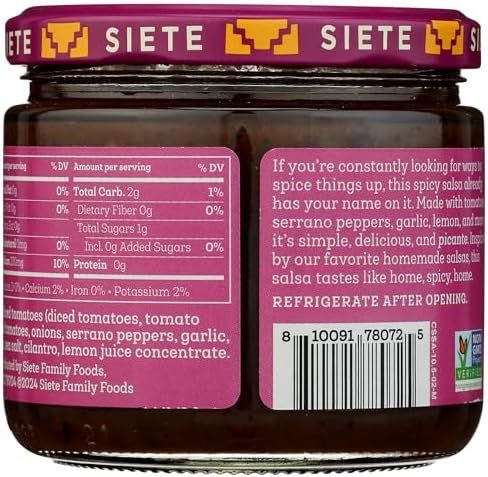 Siete Salsa Spicy Casera 10.5 OZ