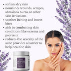 Lavender Salve, All Natural Moisturizing Lavender Balm, Skin Protectant Repair Ointment for Irritated Skin (2 oz)