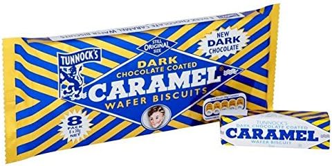 Tunnocks Dark Chocolate Caramel Wafers 8 x 30g