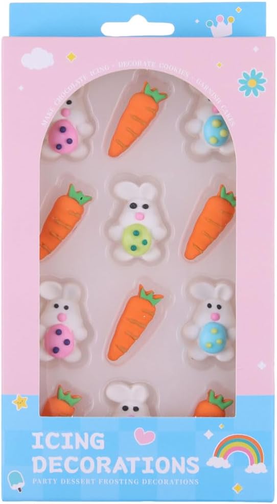 Eastron Edible Easter Bunny Carrot Sprinkles for Cakes Decorating Cupcakes Toppers for Baking, Birthday, Ice Cream, Cookies, Cake Decorations