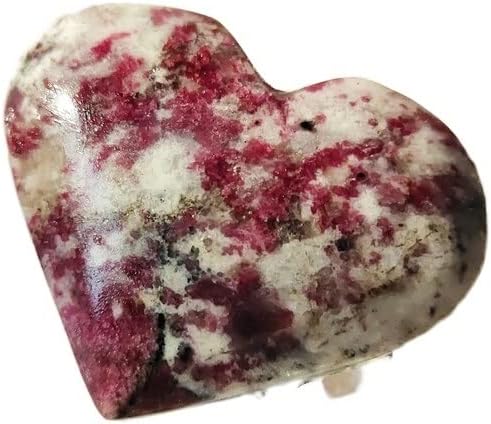 Natural Pretty Plum Blossom Tourmaline Quartz Crystal Heart Healing (Color : Random delivery, Size : 60-70mm)