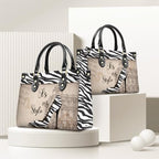 Personalized Leather Handbags for Women - Fashion Casual Shoulder Tote Bag - Gifts for Women Mom Grandma