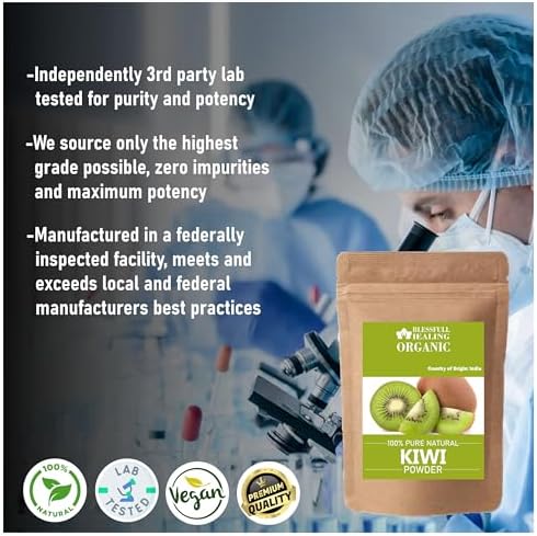 Blessfull Healing Organic Kiwi Powder 100% Pure Natural 100 Gram / 3.52 oz