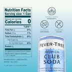 Fever-Tree Club Soda – Premium Zero Calorie Mixer for Cocktails and Mocktails, 5.1 fl oz Cans, Pack of 24 – Naturally Sourced, Non-GMO