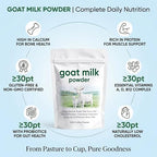 Eve Farm Co Goat Milk Powder, with High Calcium, Vitamins, Protein, Probiotics, Minerals & Low Cholesterol, From Natural Grass-Fed Goat Milk, Premium Non-Gmo Goat Milk Formula, Gluten-Free, 0.89lb(405g)