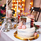 Glittery 10th Happy Birthday Cake Topper with Star,Personalised 10 Birthday Cake Toppers Party Decorations Party Supplies for Boys Girls Rose Gold