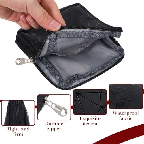 2PCS Period Sanitary Bag, Sanitary Napkin Storage Bags Waterproof Tampon Bag Portable Menstrual Cup Pouches with Zipper for Teen Girls Women