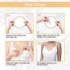 2-Pack Castor Oil Breast Pads, 9.25" Khaki Cotton Reusable Breast Pads for Women, Soft Breast Compress Pack Wrap for Gentle Chest Support