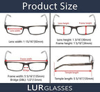 LUR READING GLASSES 3 pack Striped Include Sun Readers