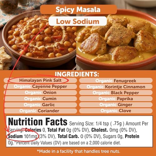 FreshJax Organic Chicken Masala Spice 4.1 oz Spicy Indian Seasoning, Curry Tikka Blend for Grilling, Roasting, Marinade, Meal Prep, Dry Rub for Tandoori, Paneer, Low Sodium, Large Bottle - Made in USA