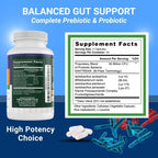 TRUTHENTICS Probiotic 40 Billion CFU with Prebiotics - Bifidobacterium Lactobacillus Acidophilus Paracasei Probiotics for Men & Women - Shelf Stable - 60 Vegan Capsules