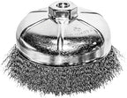 Century Drill & Tool 76061 6" Coarse Crimped Cup Brush, 5/8" X 11" Arbor, 6,600 RPM Max - Heavy-Duty Cleaning and Surface Prep on Concrete and Metal