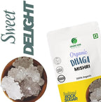 Organic Herb Dhaga Mishri | Natural Rock Sugar Crystals on Thread | Ayurvedic Sweetener | Chemical-Free | 100% Pure & Organic (400g)